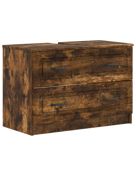 Set di Mobili da Bagno da 4 Pezzi UTRECHT Rovere Fumo
