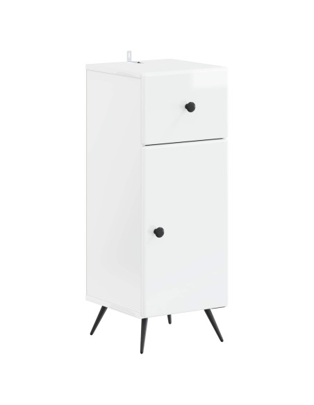 Set di Mobili da Bagno da 4 Pezzi BREDA Bianco Lucido