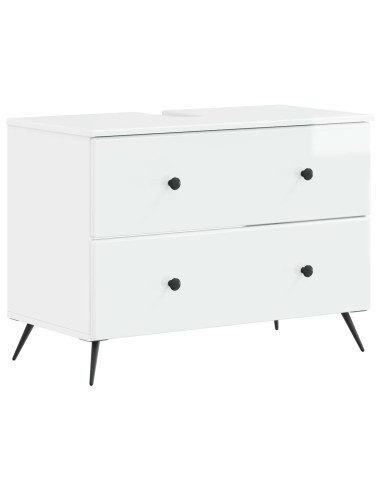 Set di Mobili da Bagno da 4 Pezzi BREDA Bianco Lucido