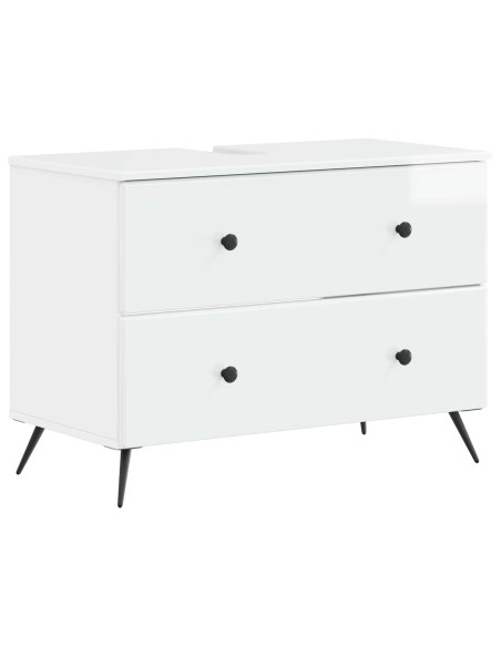 Set di Mobili da Bagno da 4 Pezzi BREDA Bianco Lucido