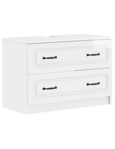 Set di Mobili da Bagno da 4 Pezzi UTRECHT Bianco Lucido