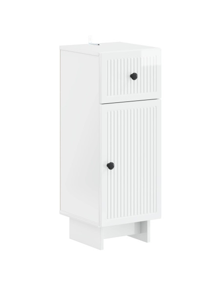 Set di Armadi da Bagno da 2 Pezzi EDE Bianco Lucido