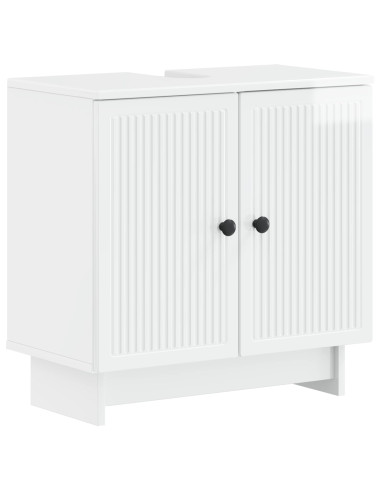 Set di Armadi da Bagno da 2 Pezzi EDE Bianco Lucido