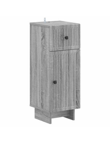 Set di Armadi da Bagno da 2 Pezzi EDE Sonoma grigio