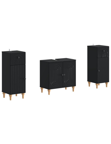 Set di Armadi da Bagno da 2 Pezzi ALKMAAR Nero