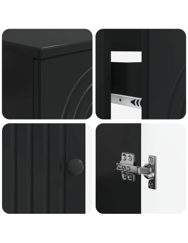 Set di Armadi da Bagno da 2 Pezzi ALKMAAR Nero