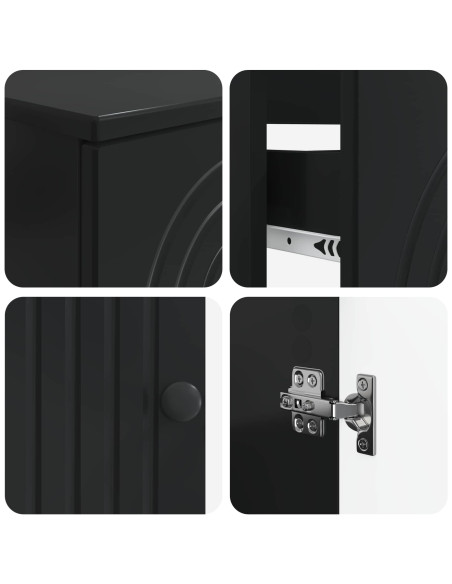 Set di Armadi da Bagno da 2 Pezzi ALKMAAR Nero