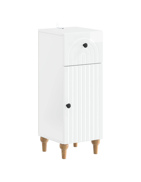 Set di Armadi da Bagno da 2 Pezzi ALKMAAR Bianco Lucido