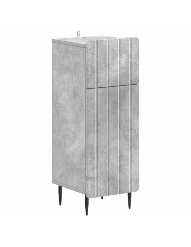 Set di Armadi da Bagno da 2 Pezzi ZWOLLE Grigio Cemento