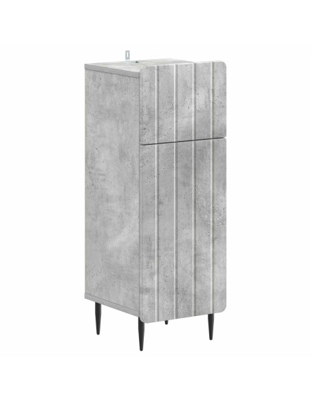 Set di Armadi da Bagno da 2 Pezzi ZWOLLE Grigio Cemento