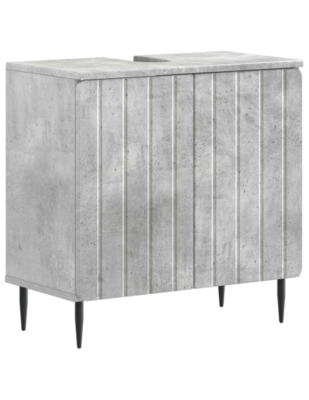 Set di Armadi da Bagno da 2 Pezzi ZWOLLE Grigio Cemento