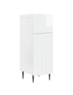 Set di Armadi da Bagno da 2 Pezzi ZWOLLE Bianco Lucido 2