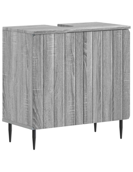 Set di Armadi da Bagno da 2 Pezzi ZWOLLE Sonoma grigio