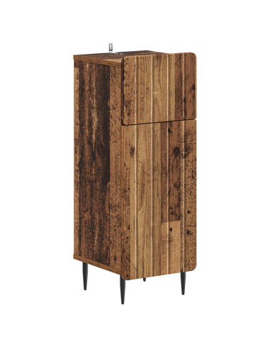 Set di Armadi da Bagno da 2 Pezzi ZWOLLE Legno antico