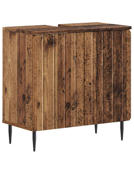Set di Armadi da Bagno da 2 Pezzi ZWOLLE Legno antico