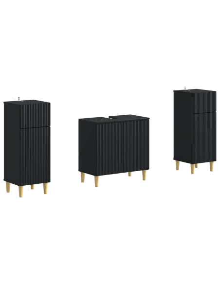 Set di Armadi da Bagno da 2 Pezzi ARNHEM Nero