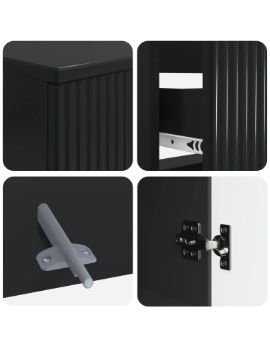 Set di Armadi da Bagno da 2 Pezzi ARNHEM Nero