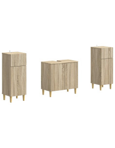 Set di Armadi da Bagno da 2 Pezzi ARNHEM Rovere Sonoma