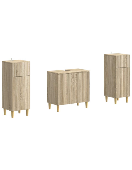 Set di Armadi da Bagno da 2 Pezzi ARNHEM Rovere Sonoma