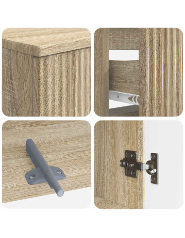 Set di Armadi da Bagno da 2 Pezzi ARNHEM Rovere Sonoma