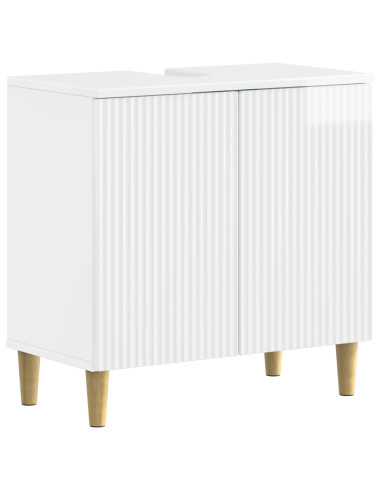 Set di Armadi da Bagno da 2 Pezzi ARNHEM Bianco Lucido