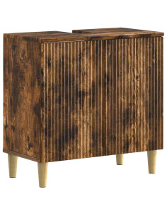 Set di Armadi da Bagno da 2 Pezzi ARNHEM Rovere Fumo 2