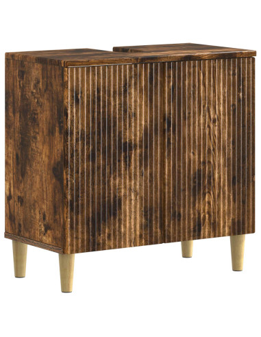 Set di Armadi da Bagno da 2 Pezzi ARNHEM Rovere Fumo