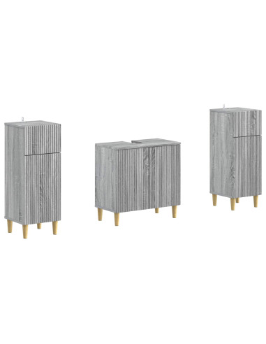 Set di Armadi da Bagno da 2 Pezzi ARNHEM Sonoma grigio