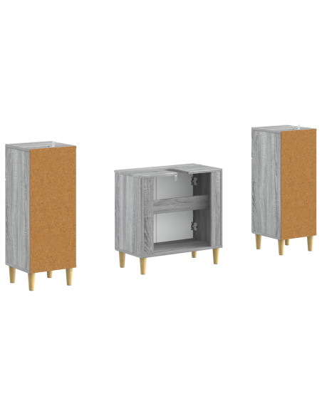 Set di Armadi da Bagno da 2 Pezzi ARNHEM Sonoma grigio