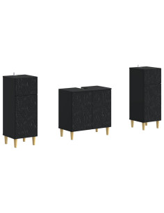 Set di Armadi da Bagno da 2 Pezzi DELFT Nero