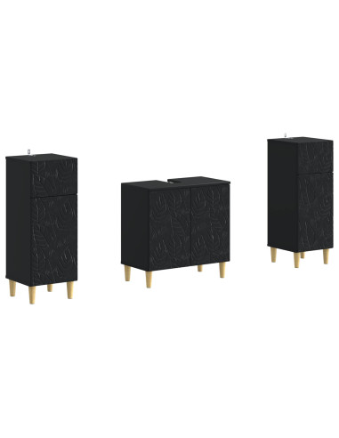 Set di Armadi da Bagno da 2 Pezzi DELFT Nero