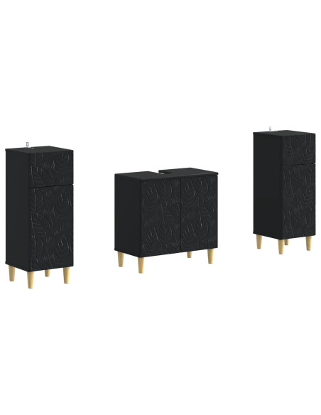 Set di Armadi da Bagno da 2 Pezzi DELFT Nero