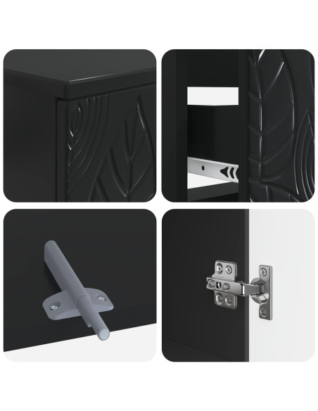 Set di Armadi da Bagno da 2 Pezzi DELFT Nero