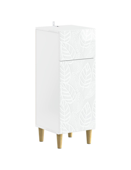 Set di Armadi da Bagno da 2 Pezzi DELFT Bianco Lucido