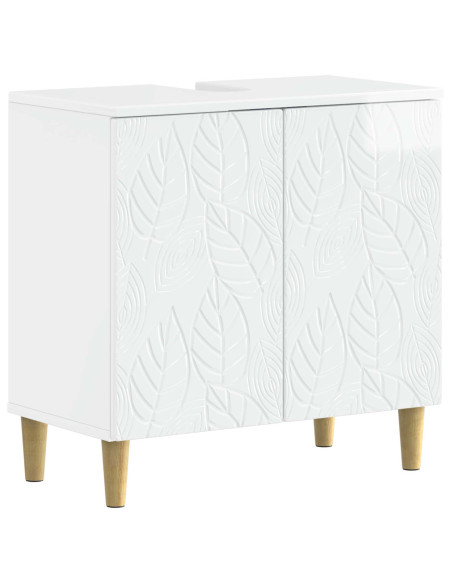 Set di Armadi da Bagno da 2 Pezzi DELFT Bianco Lucido