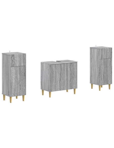 Set di Armadi da Bagno da 2 Pezzi DELFT Sonoma grigio