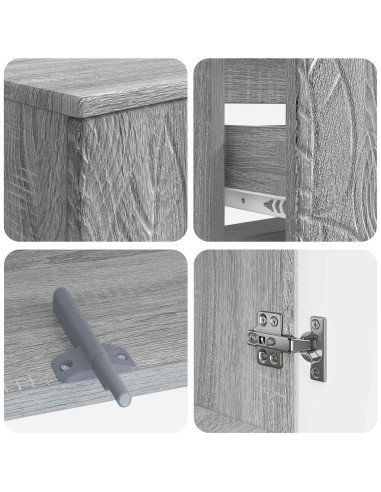 Set di Armadi da Bagno da 2 Pezzi DELFT Sonoma grigio