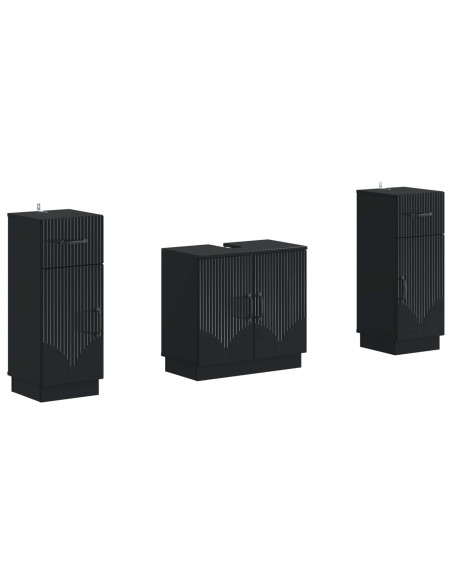 Set di Armadi da Bagno da 2 Pezzi HOORN Nero