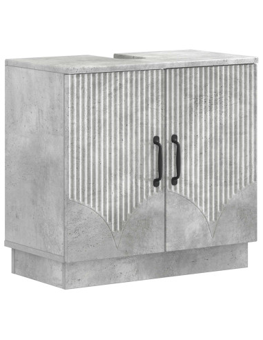 Set di Armadi da Bagno da 2 Pezzi HOORN Grigio Cemento