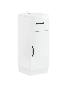 Set di Armadi da Bagno da 2 Pezzi HOORN Bianco Lucido 2