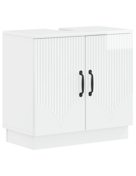 Set di Armadi da Bagno da 2 Pezzi HOORN Bianco Lucido