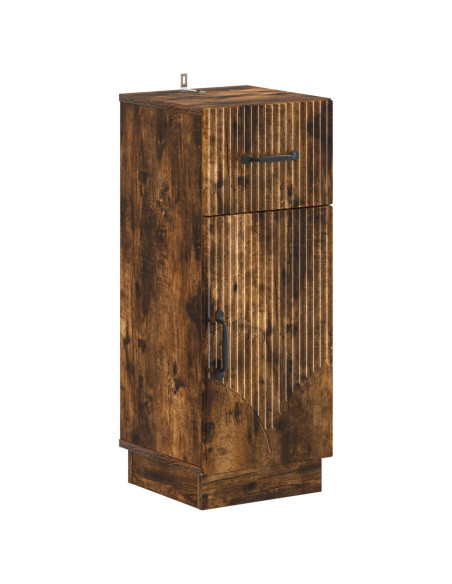 Set di Armadi da Bagno da 2 Pezzi HOORN Rovere Fumo
