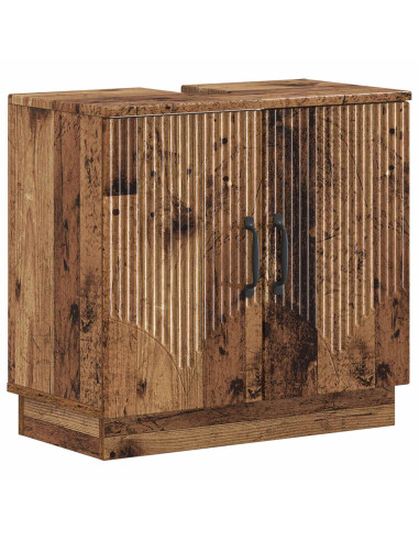 Set di Armadi da Bagno da 2 Pezzi HOORN Legno antico