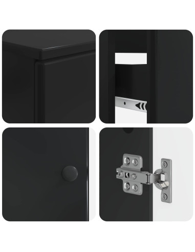 Set di Armadi da Bagno da 2 Pezzi BREDA Nero