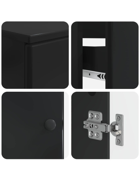 Set di Armadi da Bagno da 2 Pezzi BREDA Nero