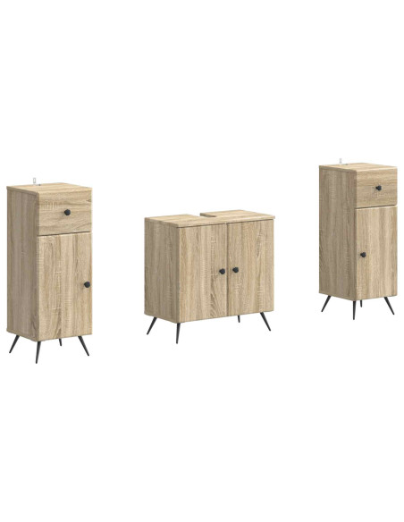 Set di Armadi da Bagno da 2 Pezzi BREDA Rovere Sonoma