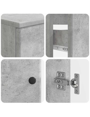 Set di Armadi da Bagno da 2 Pezzi BREDA Grigio Cemento