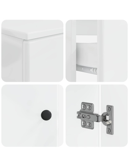 Set di Armadi da Bagno da 2 Pezzi BREDA Bianco Lucido