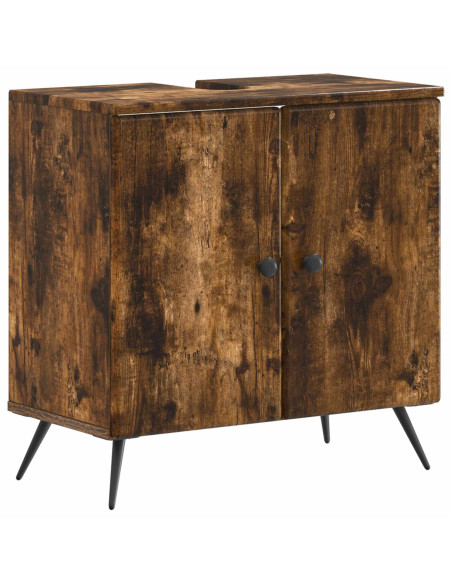 Set di Armadi da Bagno da 2 Pezzi BREDA Rovere Fumo