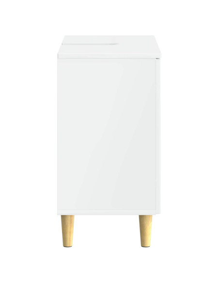 Armadio per Lavabo da Bagno ARNHEM Bianco Lucido